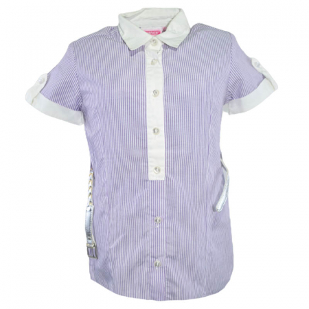 Camasa eleganta cu maneca scurta pentru fete Wenice BB117005-2, Mov [2]