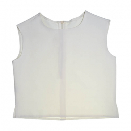 Îmbrăcăminte fete - Bluza fara maneci pentru fete Mini Junior 300323-4, Crem