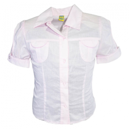 Îmbrăcăminte fete - Camasa eleganta cu maneca scurta pentru fete MB Hanna 300323-9, Roz