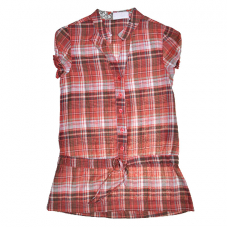 Îmbrăcăminte fete - Camasa eleganta cu maneca scurta pentru fete Wenice BB117005-1, Rosu