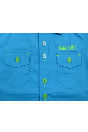 Camasa cu maneca scurta pentru baieti Happy House ACC185AL-110, Albastru [2]