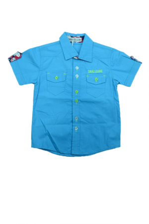 Camasa cu maneca scurta pentru baieti Happy House ACC185AL-110, Albastru [0]
