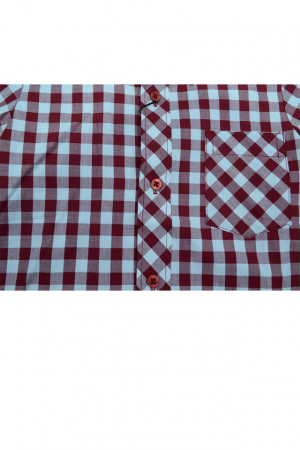 Camasa cu maneca scurta pentru baieti Jankes CBJK002-104, Visiniu [1]