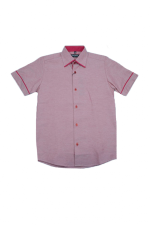 Camasi maneci scurte - Camasa cu maneca scurta pentru baieti Jankes JKS21-R-140, Rosu