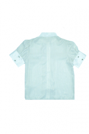 Camasa cu maneca scurta pentru fete Wenice AU54009-2-140, Alb [2]