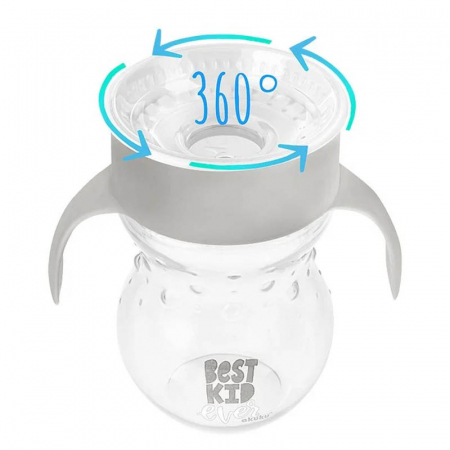 Cana 360 de grade anticurgere cu manere 270 ml Akuku A0010G, Gri [2]