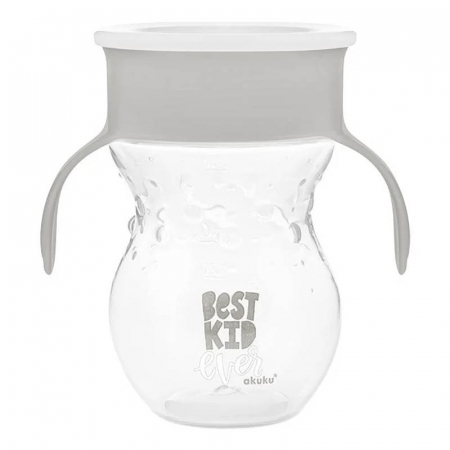 Cani bebelusi - Cana 360 de grade anticurgere cu manere 270 ml Akuku A0010G, Gri