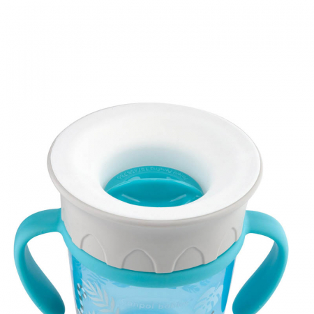 Cana 360 de grade anticurgere cu manere 270 ml Canpol Babies Jungle 56/504A, Albastru [2]