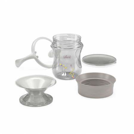 Cana anticurgere 360° cu manere, 200 ml Chicco Perfect Cup 180691, Gri [1]