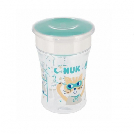 Biberoane si tetine - Cana anti curgere 230 ml Nuk Magic Cup 10751138-1, Verde