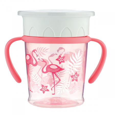 Biberoane si tetine - Cana anti curgere cu manere 270 ml 6+ luni Canpol Babies Jungle 56/504