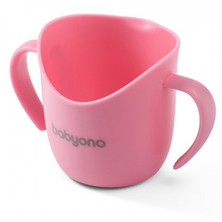 Cani bebelusi - Cana ergonomica 120 ml pentru copii BabyOno 1463/03R, Roz