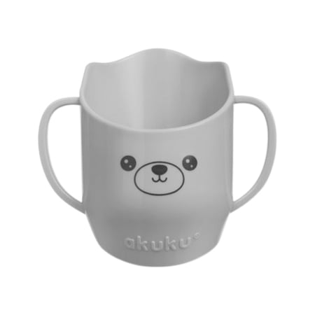 Cani bebelusi - Cana ergonomica pentru copii, pentru a invata sa bea, 150 ml Akuku, A0695, Gri
