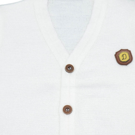 Cardigan cu maneca lunga pentru baieti Mini Junior CMJ-0109, Alb [2]