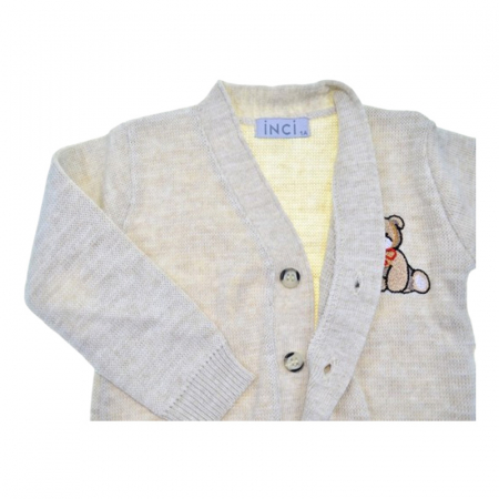 Cardigan cu maneca lunga, pentru baieti, Mini Junior, CRG2808C, Crem [2]