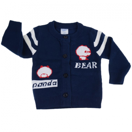 Cardigane si pulovere baieti - Cardigan cu maneca lunga pentru baieti Vitamins PLV22_86 cm, Bleumarin