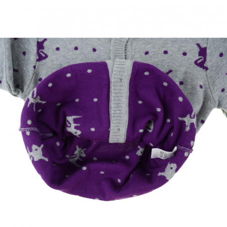 Cardigan cu maneca lunga pentru fete Happy House BL-364-104, Gri [2]