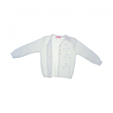 Cardigan cu maneca lunga pentru fete Mini Junior CRDMJ-A, Alb [2]