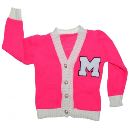 Îmbrăcăminte fete - Cardigan cu maneca lunga pentru fete New Collection 2324F, Fucsia