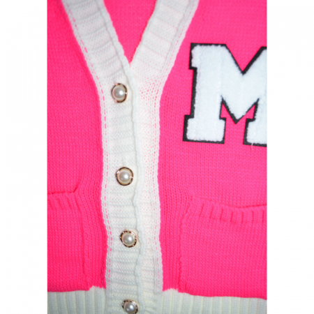 Cardigan cu maneca lunga pentru fete New Collection 2324F, Fucsia [2]