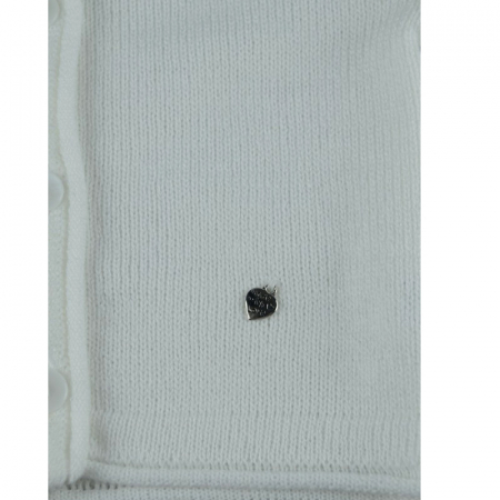 Cardigan cu maneca lunga pentru fete NN 029-A, Alb, 74 [1]