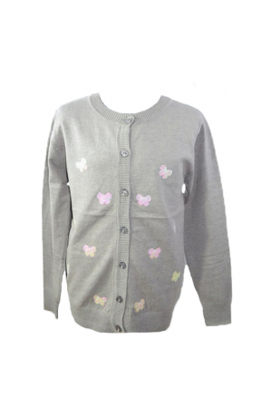 Îmbrăcăminte fete - Cardigan cu maneca lunga pentru fete Happy House BL-283G-104, Gri