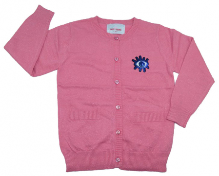 Îmbrăcăminte fete - Cardigan cu maneca lunga pentru fete Happy House BL-259R-104, Roz
