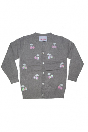 Îmbrăcăminte fete - Cardigan cu maneca lunga pentru fete Happy House BL-273G-98, Gri