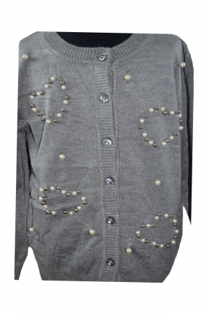 Cardigan cu maneca lunga pentru fete Happy House BL-301G-104, Gri [1]