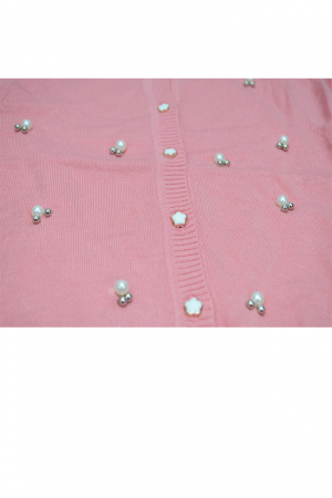 Cardigan cu maneca lunga pentru fete Happy House BL298R-98, Roz [2]