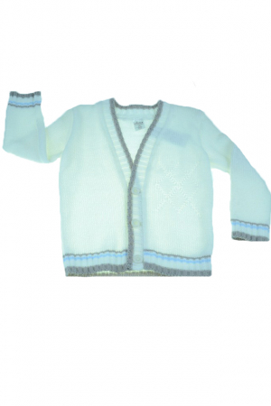 Cardigane si pulovere baieti - Cardigan cu maneca lunga pentru baieti Artex CFA3-80-cm, Alb
