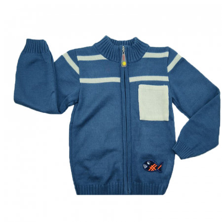 Cardigan cu maneca lunga pentru baieti Camiza CMZA2A-140, Albastru [0]