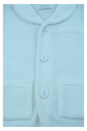 Cardigan cu maneca lunga pentru baieti Christopher Baby Club 5133A-74-cm, Alb [1]