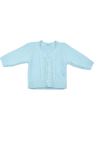 Cardigane si pulovere baieti - Cardigan cu maneca lunga pentru baieti Christopher Baby Club CBC3-62-cm, Alb