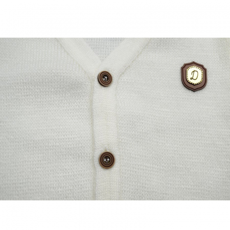 Cardigan cu maneca lunga pentru baieti Mini Junior 60-80C_62 cm, Crem [2]