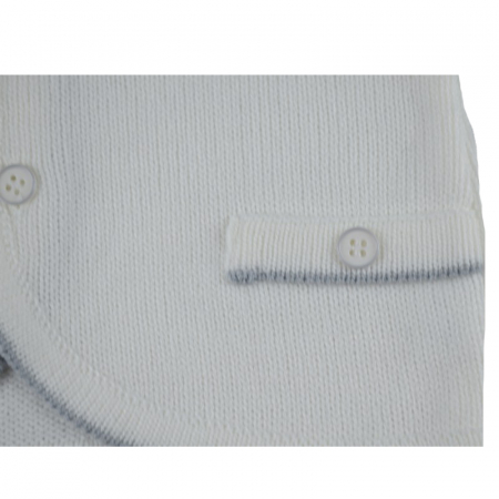 Cardigan maneca lunga pentru baieti NN MAR2-A2, Alb, 62 [1]