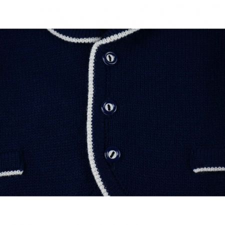 Cardigan cu maneca lunga pentru baieti Mini Junior MAR2-B-68, Bleumarin [2]
