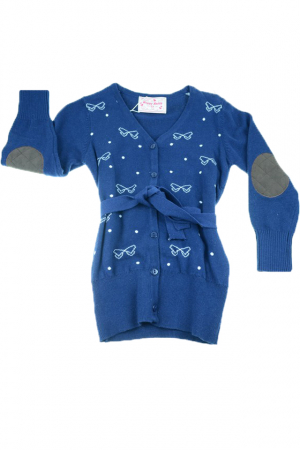 Bolero, cardigane si pulovere fete - Cardigan cu maneca lunga pentru fete Happy House BL-144B-116-cm, Bleumarin