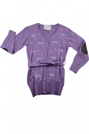 Bolero, cardigane si pulovere fete - Cardigan cu maneca lunga pentru fete Happy House BL-144M-128, Mov