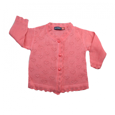 Îmbrăcăminte fete - Cardigan cu maneca lunga pentru fete Mini Junior 60-80CRL_62 cm, Coral