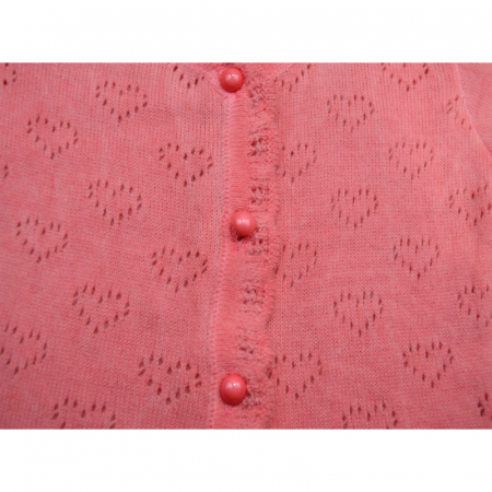 Cardigan cu maneca lunga pentru fete Mini Junior 60-80CRL_62 cm, Coral [2]