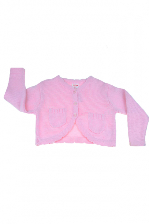 Îmbrăcăminte fete - Cardigan cu maneca lunga pentru fete Wenice CFW1-74-cm, Roz
