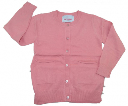 Îmbrăcăminte fete - Cardigan cu maneca lunga pentru fete Happy House BL-253R-128, Roz