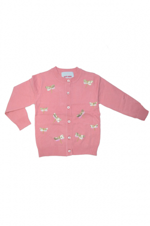 Îmbrăcăminte fete - Cardigan cu maneca lunga pentru fete Happy House BL-272-R-80, Roz