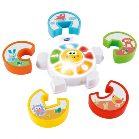 Jucarie tip puzzle cu sunete Guess The Animal Chicco 138531, Multicolor [1]