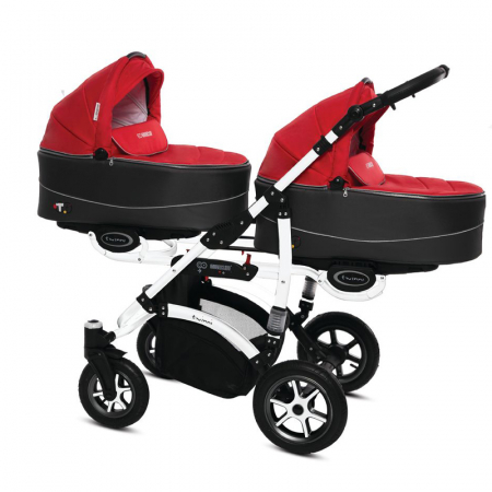 Carucior 3 in 1 pentru gemeni BabyActive Twinni TWTT-4, Rosu [0]
