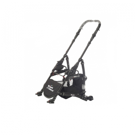 Carucior 3 in 1 pentru tripleti BabyActive Trippy TWN-02, Negru [5]