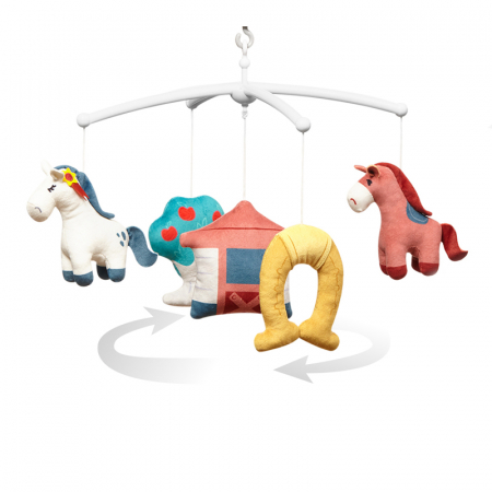 Carusel muzical BabyOno Horses 793, Multicolor [1]