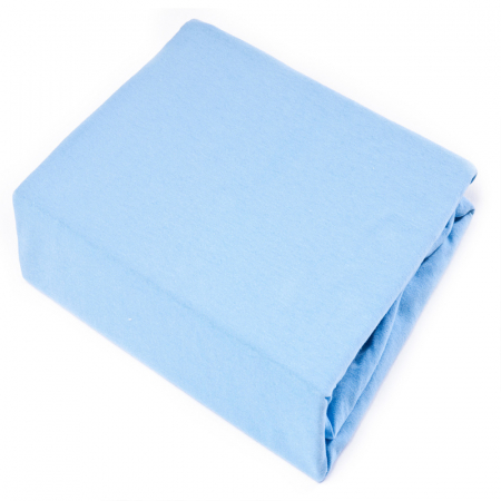 Cearceaf cu elastic pentru saltea 120 x 60 cm Sensillo 68029, Albastru [1]