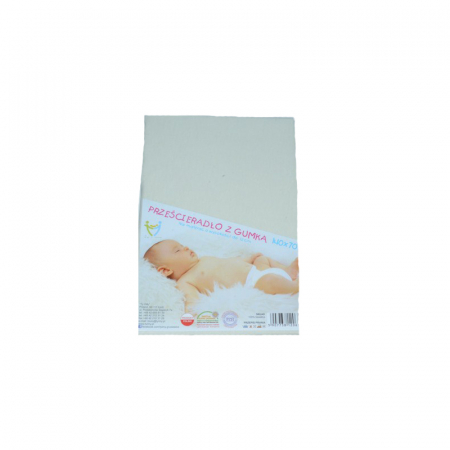 Cearceaf cu elastic pentru saltea 140 x 70 x 12 cm Ty i My 065-02C, Crem [1]